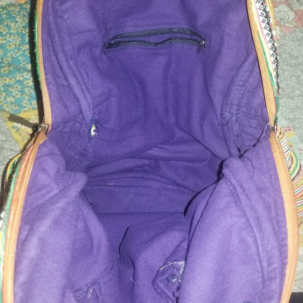 Boho💜Fold Over Backpack  - Picture 6 of 7